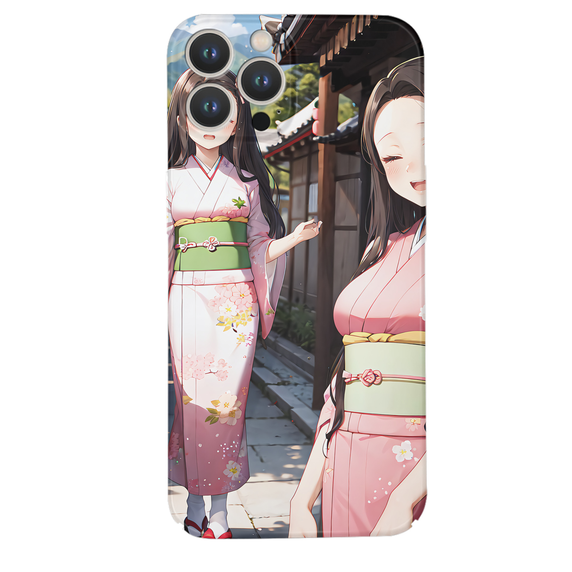（画像用） 鬼滅の刃（きめつのやいば）竈門 禰󠄀豆子／かまど ねずこ Kamado Nezuko 【iPhone 14シリーズ対応】ハードケース